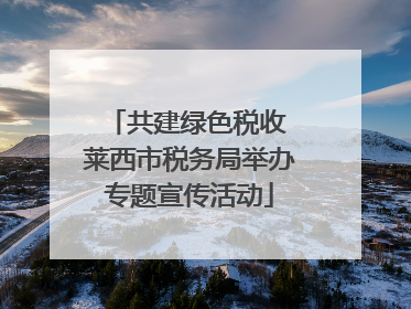 共建绿色税收 莱西市税务局举办专题宣传活动