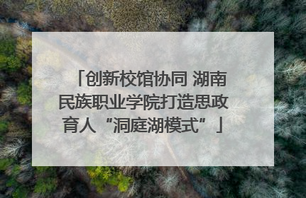 创新校馆协同 湖南民族职业学院打造思政育人“洞庭湖模式”