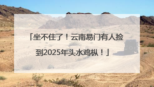 坐不住了！云南易门有人捡到2025年头水鸡枞！