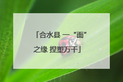 合水县 一“面”之缘 捏塑万千