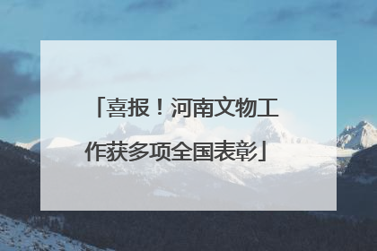 喜报！河南文物工作获多项全国表彰