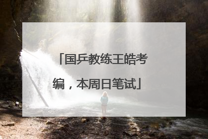 国乒教练王皓考编，本周日笔试