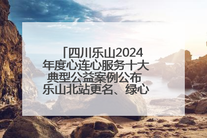 四川乐山2024年度心连心服务十大典型公益案例公布 乐山北站更名、绿心路井盖治理等上榜