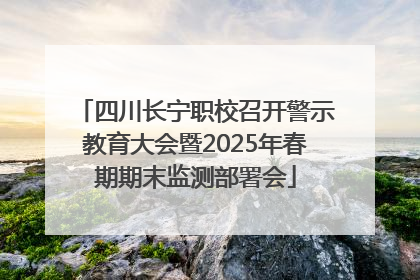 四川长宁职校召开警示教育大会暨2025年春期期末监测部署会