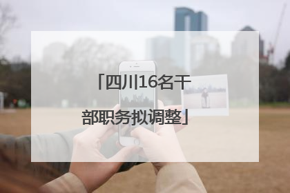 四川16名干部职务拟调整