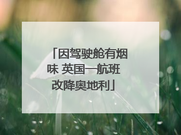 因驾驶舱有烟味 英国一航班改降奥地利