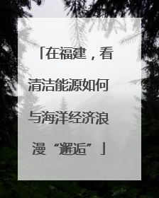 在福建，看清洁能源如何与海洋经济浪漫“邂逅”