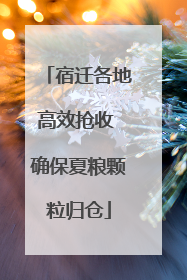 宿迁各地高效抢收 确保夏粮颗粒归仓