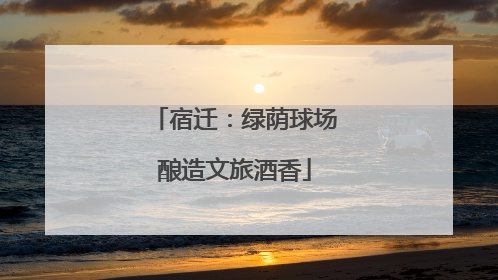 宿迁：绿荫球场酿造文旅酒香
