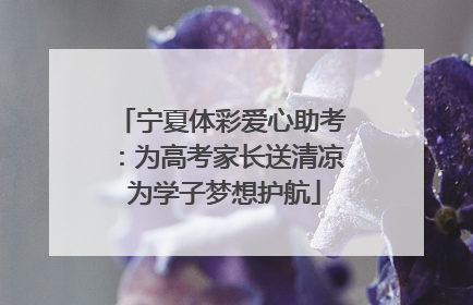 宁夏体彩爱心助考：为高考家长送清凉 为学子梦想护航