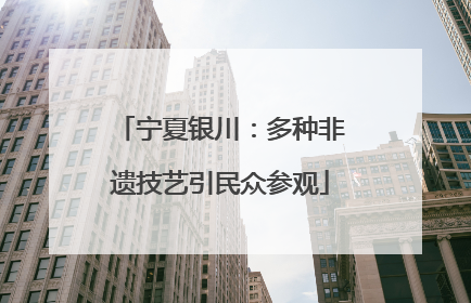 宁夏银川：多种非遗技艺引民众参观