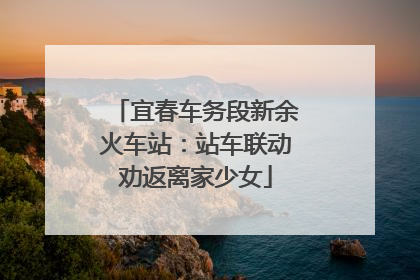 宜春车务段新余火车站：站车联动劝返离家少女