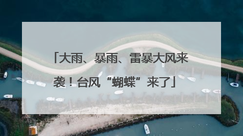 大雨、暴雨、雷暴大风来袭！台风“蝴蝶”来了