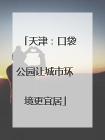 天津：口袋公园让城市环境更宜居