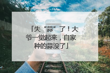 失“蒜”了！大爷一觉起来，自家种的蒜没了