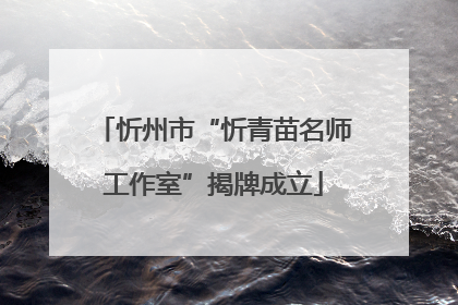 忻州市“忻青苗名师工作室”揭牌成立