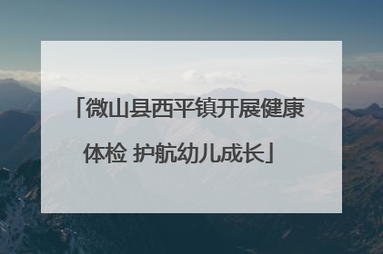 微山县西平镇开展健康体检 护航幼儿成长