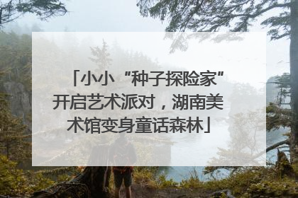 小小“种子探险家”开启艺术派对，湖南美术馆变身童话森林