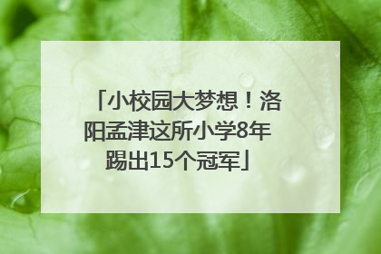 小校园大梦想！洛阳孟津这所小学8年踢出15个冠军