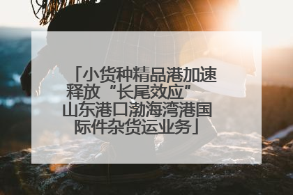 小货种精品港加速释放“长尾效应” 山东港口渤海湾港国际件杂货运业务