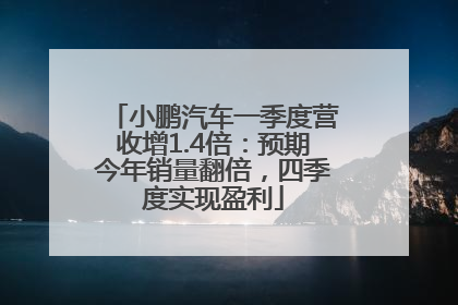 小鹏汽车一季度营收增1.4倍：预期今年销量翻倍，四季度实现盈利