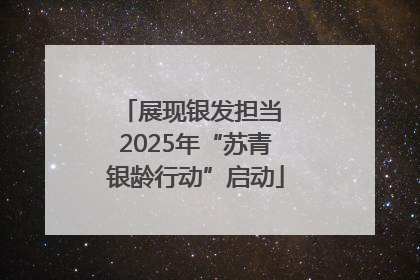 展现银发担当 2025年“苏青银龄行动”启动