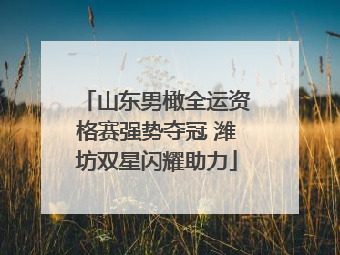 山东男橄全运资格赛强势夺冠 潍坊双星闪耀助力