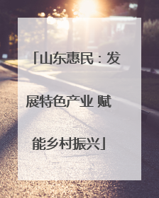 山东惠民：发展特色产业 赋能乡村振兴