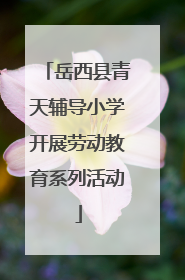 岳西县青天辅导小学开展劳动教育系列活动