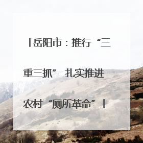 岳阳市：推行“三重三抓” 扎实推进农村“厕所革命”