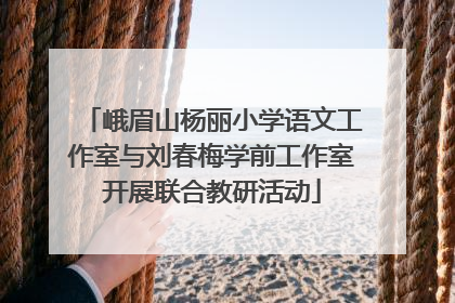 峨眉山杨丽小学语文工作室与刘春梅学前工作室开展联合教研活动