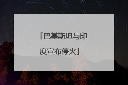 巴基斯坦与印度宣布停火