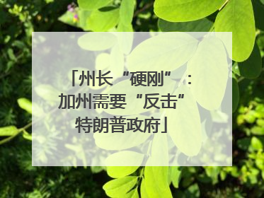 州长“硬刚”:加州需要“反击”特朗普政府