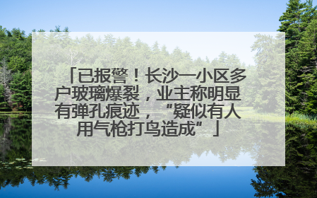 已报警！长沙一小区多户玻璃爆裂，业主称明显有弹孔痕迹，“疑似有人用气枪打鸟造成”