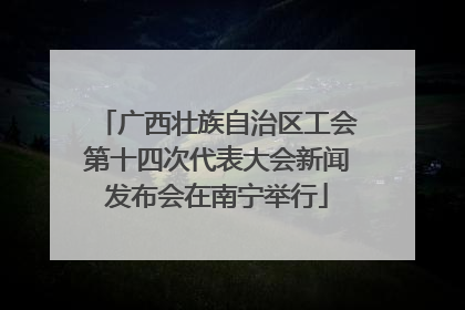 广西壮族自治区工会第十四次代表大会新闻发布会在南宁举行