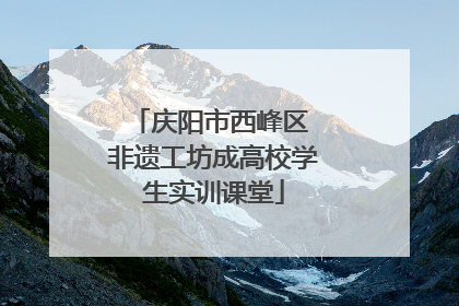 庆阳市西峰区 非遗工坊成高校学生实训课堂