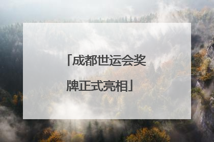 成都世运会奖牌正式亮相