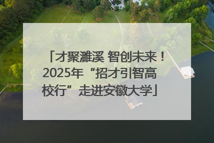 才聚濉溪 智创未来！2025年“招才引智高校行”走进安徽大学