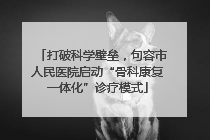 打破科学壁垒，句容市人民医院启动“骨科康复一体化”诊疗模式
