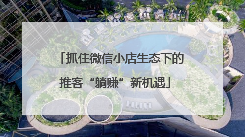抓住微信小店生态下的推客“躺赚”新机遇