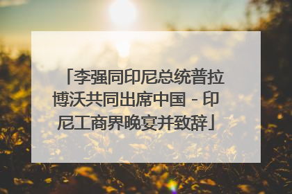 李强同印尼总统普拉博沃共同出席中国－印尼工商界晚宴并致辞