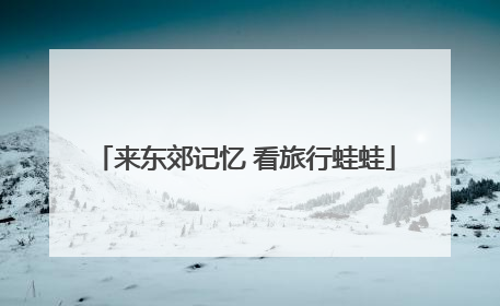 来东郊记忆 看旅行蛙蛙