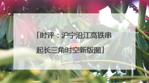 时评：沪宁沿江高铁串起长三角时空新版图