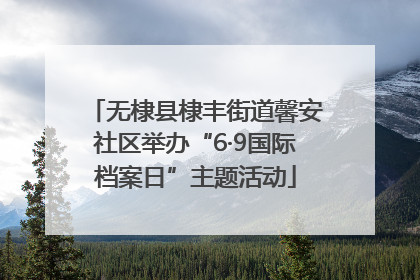 无棣县棣丰街道馨安社区举办“6·9国际档案日”主题活动