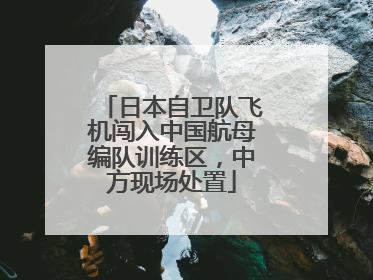 日本自卫队飞机闯入中国航母编队训练区，中方现场处置