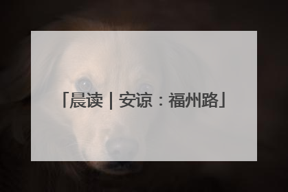 晨读｜安谅：福州路