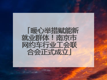 暖心举措赋能新就业群体！南京市网约车行业工会联合会正式成立