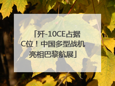歼-10CE占据C位！中国多型战机亮相巴黎航展