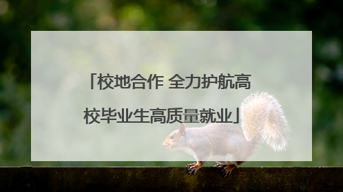校地合作 全力护航高校毕业生高质量就业