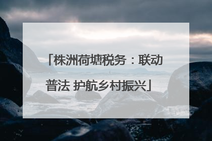 株洲荷塘税务：联动普法 护航乡村振兴